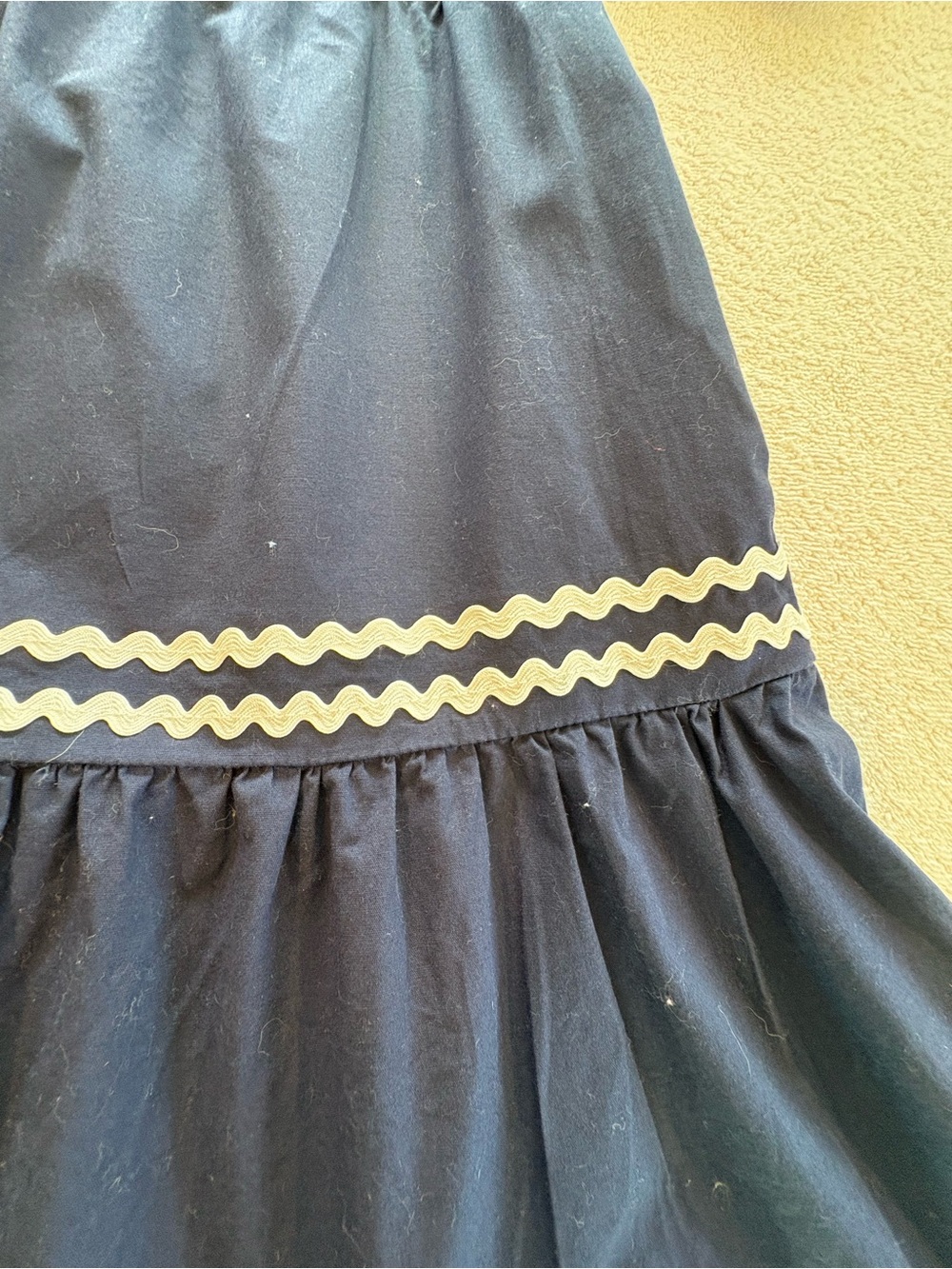 Cynthia Rowley Coastal Nautical Tiered Dress Rickrack Trim Small - Picture 5 of 10